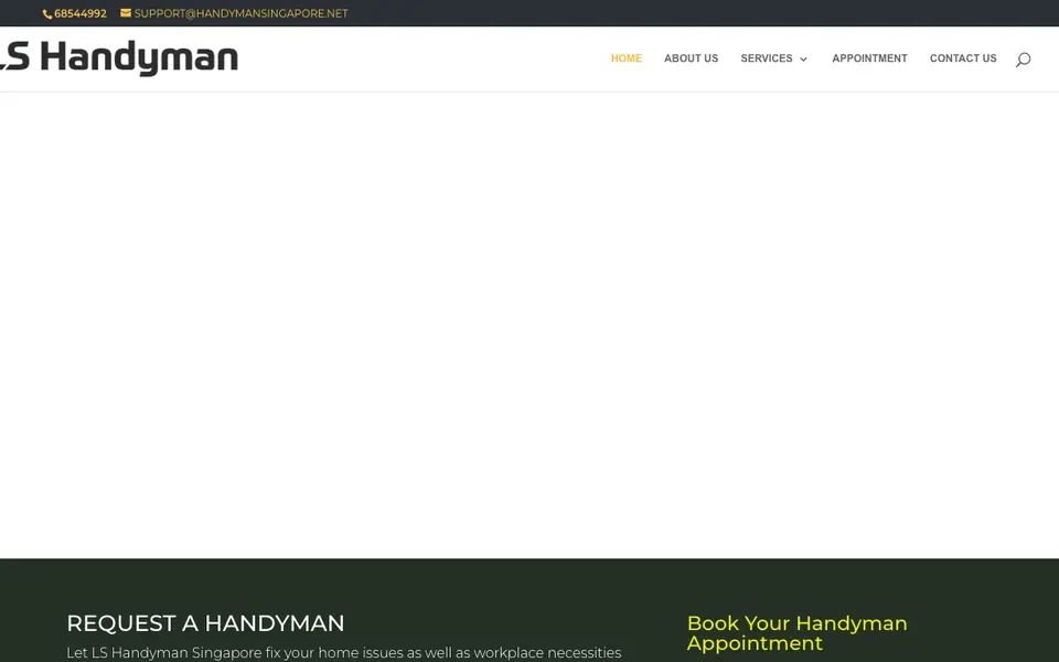 LS Handyman Service website homepage, 4 Oct 2026