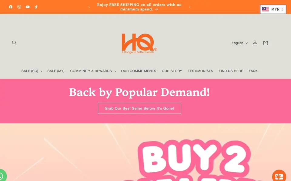 HQ Lingzhi Singapore website homepage, 4 Oct 2026