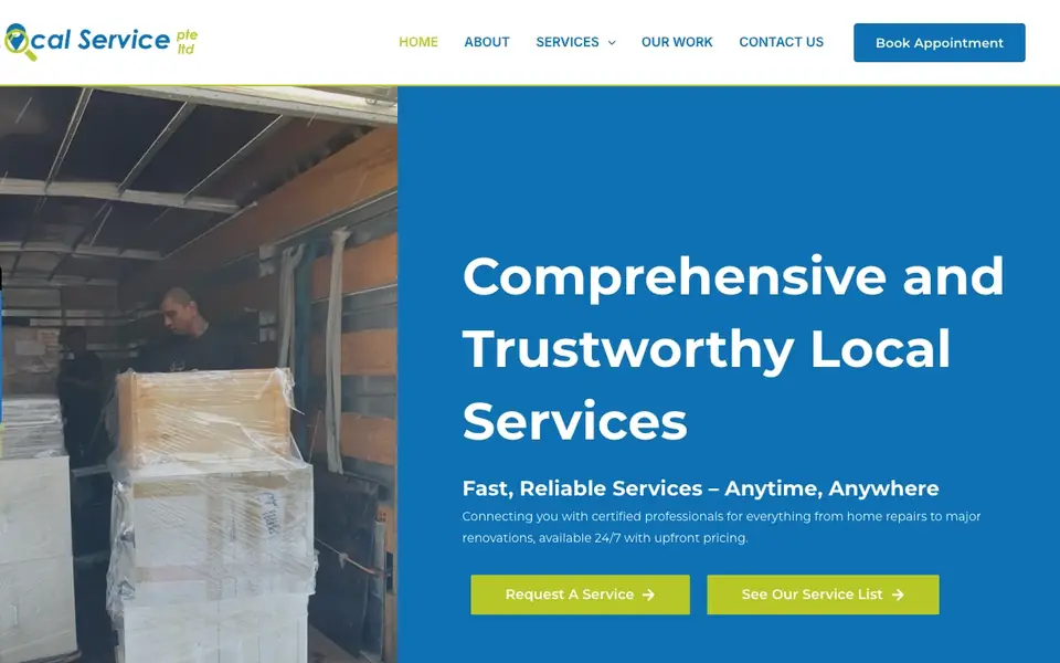 Local Service website homepage, 4 Oct 2026