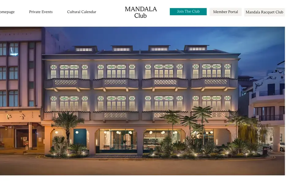 Mandala Club website homepage, 4 Oct 2026