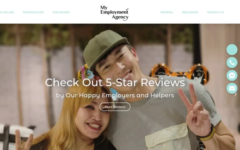 My Employment Agency website homepage, 4 Oct 2026