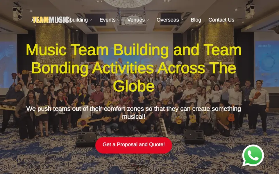 Team Music website homepage, 4 Oct 2026