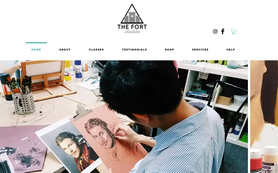 The Fort Studios website homepage, 4 Oct 2026