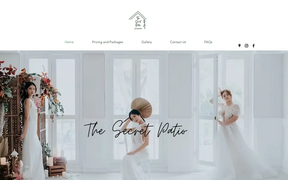 The Secret Patio website homepage, 4 Oct 2026