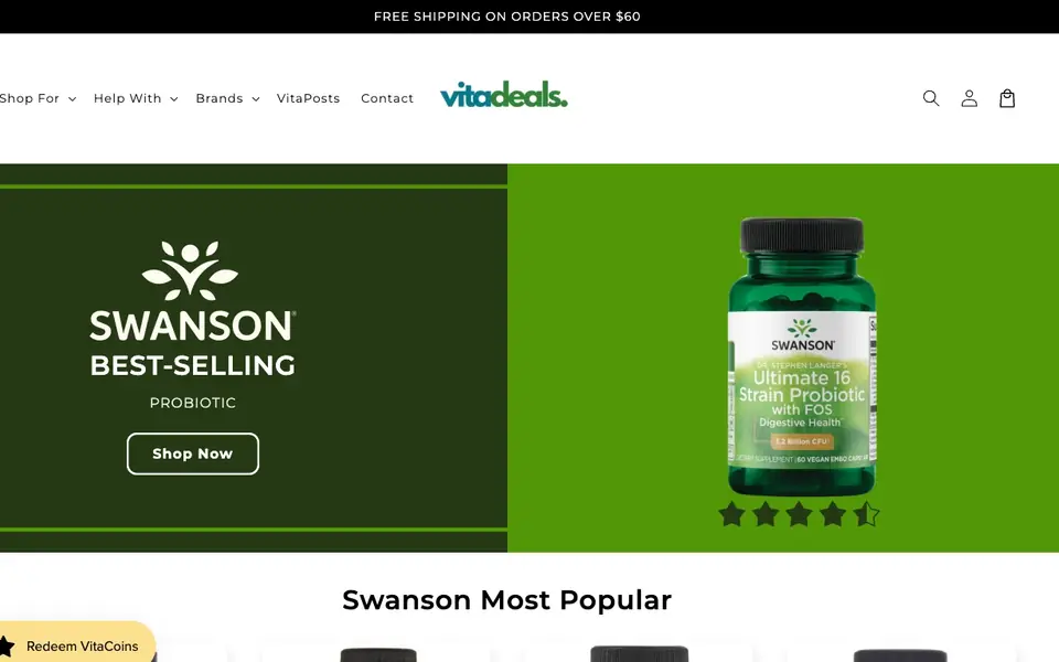 Vitadeals Singapore website homepage, 4 Oct 2026